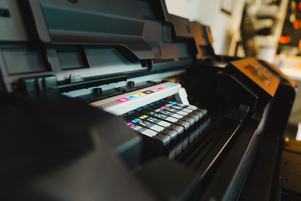 Printed promotional material being handled